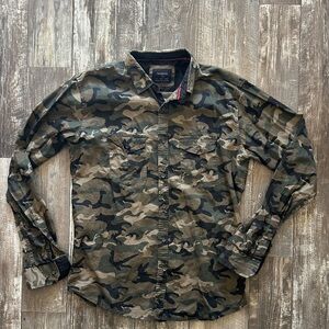Men's Nomad Green and Brown Camouflage Shirt